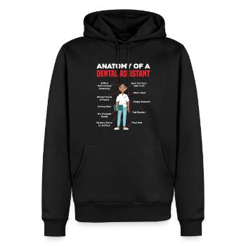 Dentiste Assistant dentaire Assistant dentaire Cadeau - Sweat à capuche Premium bio Homme - noir - Devant - Nico (187cm)