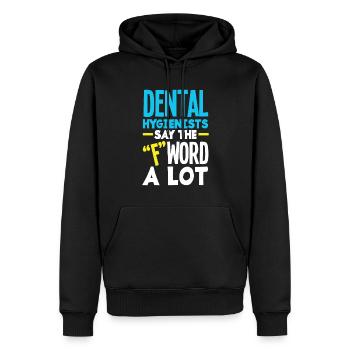 Dentiste Assistant dentaire Assistant dentaire Cadeau - Sweat à capuche Premium bio Homme - noir - Devant - Nico (187cm)
