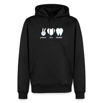 Dentiste Assistant dentaire Assistant dentaire Cadeau - Sweat à capuche Premium bio Homme - noir - Devant - Nico (187cm)