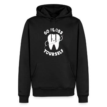 Dentiste Assistant dentaire Assistant dentaire Cadeau - Sweat à capuche Premium bio Homme - noir - Devant - Nico (187cm)