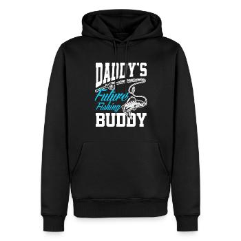 Cadeau amusant de pêcheur - Sweat à capuche Premium bio Homme - noir - Devant - Nico (187cm)