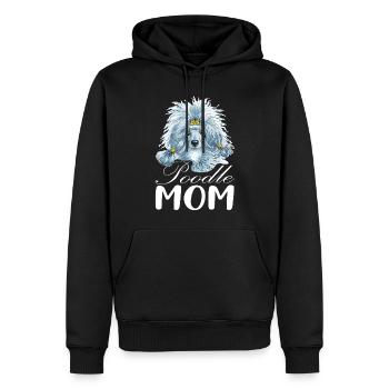 Caniche Maman Chien Amour Caniche - Sweat à capuche Premium bio Homme - noir - Devant - Nico (187cm)