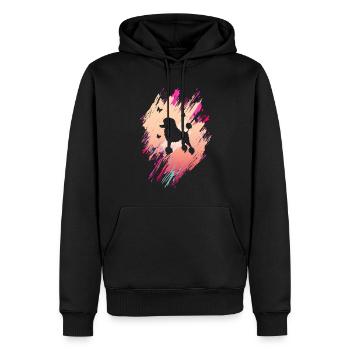 Caniche mignon Maman Chien Caniche Maman - Sweat à capuche Premium bio Homme - noir - Devant - Nico (187cm)