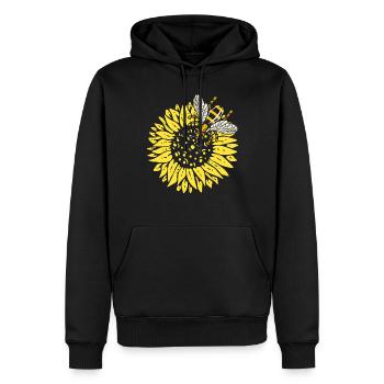 Sonnenblume Bienenliebhaber Imker Honig - Männer Premium Bio Hoodie - Schwarz - Vorne - Nico (187cm)