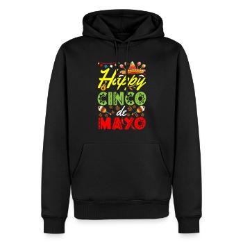 Fête de la Fiesta Mexicaine Cinco De Mayo - Sweat à capuche Premium bio Homme - noir - Devant - Nico (187cm)