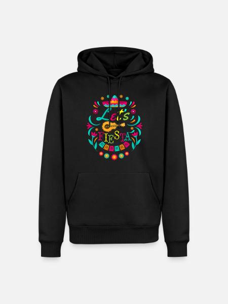 Lets Fiesta Cinco de Mayo Guitar Fiesta - Men’s Premium Organic Hoodie - black