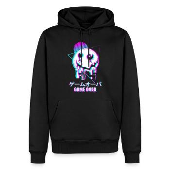 Game Over Aesthetic Goth Vaporwave Sad - Men’s Premium Organic Hoodie - black - Front - Nico (187cm)