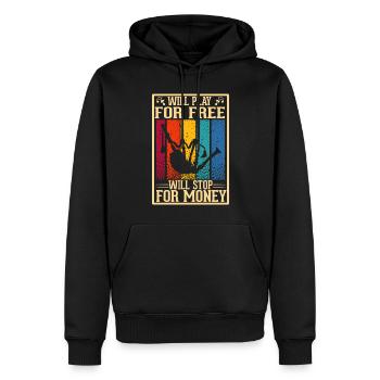 Musiciens de cornemuse bruyants cornemuses - Sweat à capuche Premium bio Homme - noir - Devant - Nico (187cm)