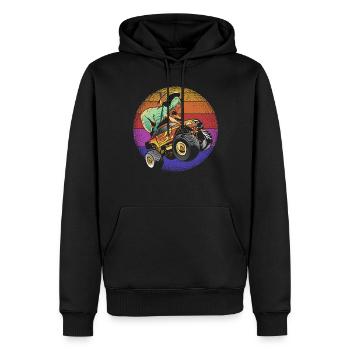 Trex Monster Truck Jungen Dinosaurier - Männer Premium Bio Hoodie - Schwarz - Vorne - Nico (187cm)