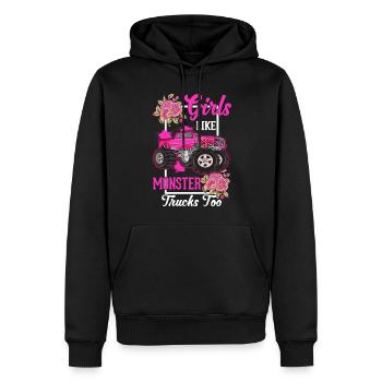 Monster Truck Girl Monster Truck Amoureux - Sweat à capuche Premium bio Homme - noir - Devant - Nico (187cm)