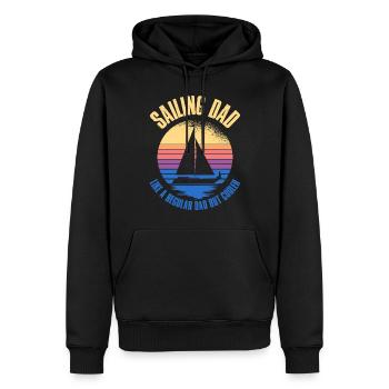 Sailing Dad Segeln Geschenk - Männer Premium Bio Hoodie - Schwarz - Vorne - Nico (187cm)