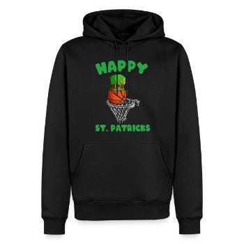 Basketball Bonne Saint-Patrick - Sweat à capuche Premium bio Homme - noir - Devant - Nico (187cm)