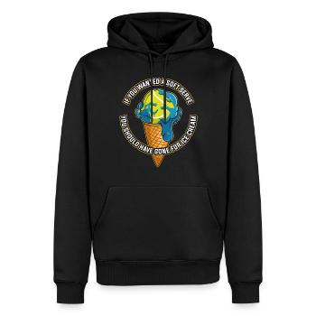 Si vous vouliez un cadeau de tennis Soft Serve - Sweat à capuche Premium bio Homme - noir - Devant - Nico (187cm)