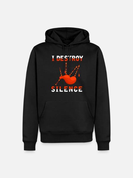 Loud bagpipes Musical instrument Funny - Men’s Premium Organic Hoodie - black