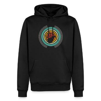 Cornemuse rétro Instrument de musique bruyant - Sweat à capuche Premium bio Homme - noir - Devant - Nico (187cm)