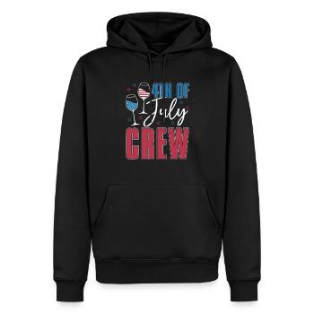 America July 4 Crew For Wine Lovers - Men’s Premium Organic Hoodie - black - Front - Nico (187cm)