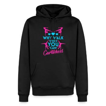 Wagenrad Akrobatische Gymnastik - Männer Premium Bio Hoodie - Schwarz - Vorne - Nico (187cm)