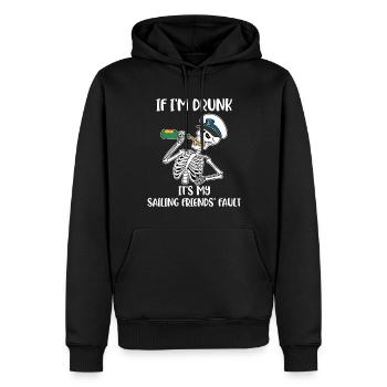 Si je suis ivre, c’est my sailing friends sailing gift - Sweat à capuche Premium bio Homme - noir - Devant - Nico (187cm)