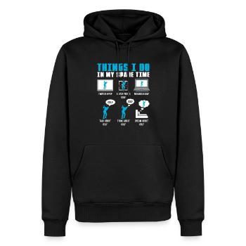 Ce que je fais pour les golfeurs pendant mon temps libre - Sweat à capuche Premium bio Homme - noir - Devant - Nico (187cm)