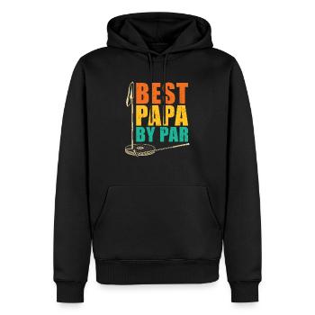 Meilleur papa par par pour les golfeurs - Sweat à capuche Premium bio Homme - noir - Devant - Nico (187cm)