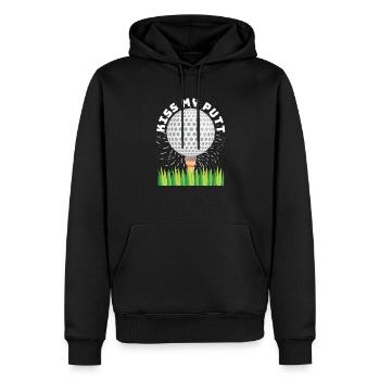 Kiss My Putt pour les golfeurs - Sweat à capuche Premium bio Homme - noir - Devant - Nico (187cm)