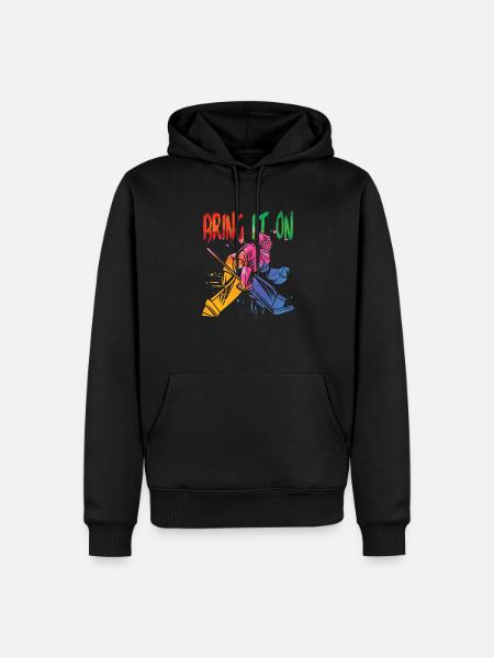 Bring it on for hockey players - Men’s Premium Organic Hoodie - black