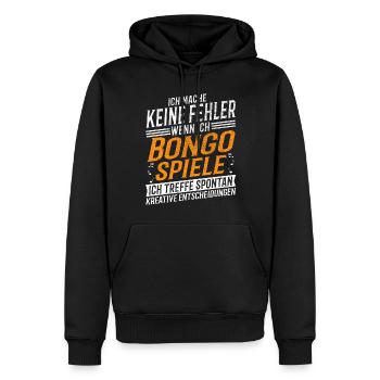 Bongo Musiker Kreativer Bongospieler - Männer Premium Bio Hoodie - Schwarz - Vorne - Nico (187cm)