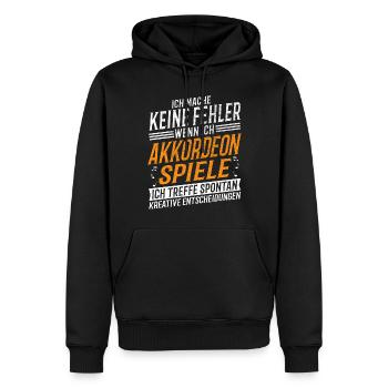 Akkordeonspieler Musikinstrument Musik Akkordeon - Männer Premium Bio Hoodie - Schwarz - Vorne - Nico (187cm)