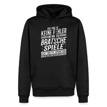 Bratschenspieler Musikinstrument Musik Bratsche - Männer Premium Bio Hoodie - Schwarz - Vorne - Nico (187cm)
