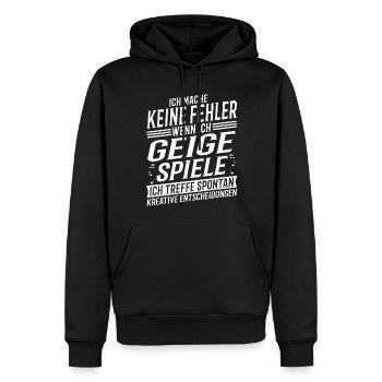 Geigenspieler Musikinstrument Musik Geige - Männer Premium Bio Hoodie - Schwarz - Vorne - Nico (187cm)