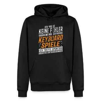 Keyboard Musiker Kreativer Keyboardspieler - Männer Premium Bio Hoodie - Schwarz - Vorne - Nico (187cm)