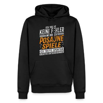 Posaune Musiker Kreativer Posaunenspieler - Männer Premium Bio Hoodie - Schwarz - Vorne - Nico (187cm)