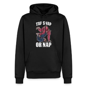 Tap Snap Or Nap Jiu Jitsu Geschenk - Männer Premium Bio Hoodie - Schwarz - Vorne - Nico (187cm)