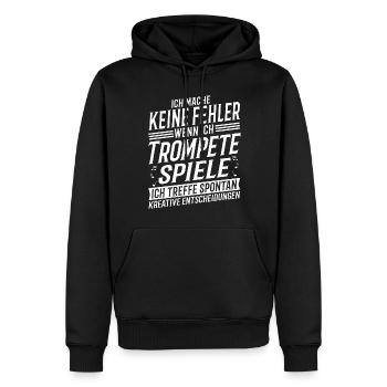 Trompetenspieler Musikinstrument Musik Trompeter - Männer Premium Bio Hoodie - Schwarz - Vorne - Nico (187cm)