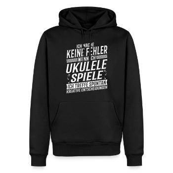 Ukulelespieler Musikinstrument Musik Ukulele - Männer Premium Bio Hoodie - Schwarz - Vorne - Nico (187cm)