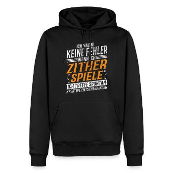 Zither Musiker Kreativer Zitherspieler - Männer Premium Bio Hoodie - Schwarz - Vorne - Nico (187cm)