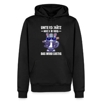 Sarkasmus Katzen Motiv Lustiger Spruch - Männer Premium Bio Hoodie - Schwarz - Vorne - Nico (187cm)