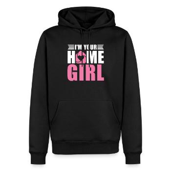 Je suis votre femme de ménage pour les agents immobiliers - Sweat à capuche Premium bio Homme - noir - Devant - Nico (187cm)