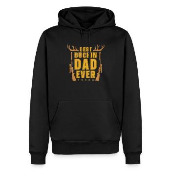 Bester Buckin-vater Aller Zeiten Für Hirschjäger - Männer Premium Bio Hoodie - Schwarz - Vorne - Nico (187cm)