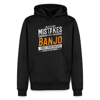 Banjo Music Lover Lecteur de Banjo Créatif - Sweat à capuche Premium bio Homme - noir - Devant - Nico (187cm)
