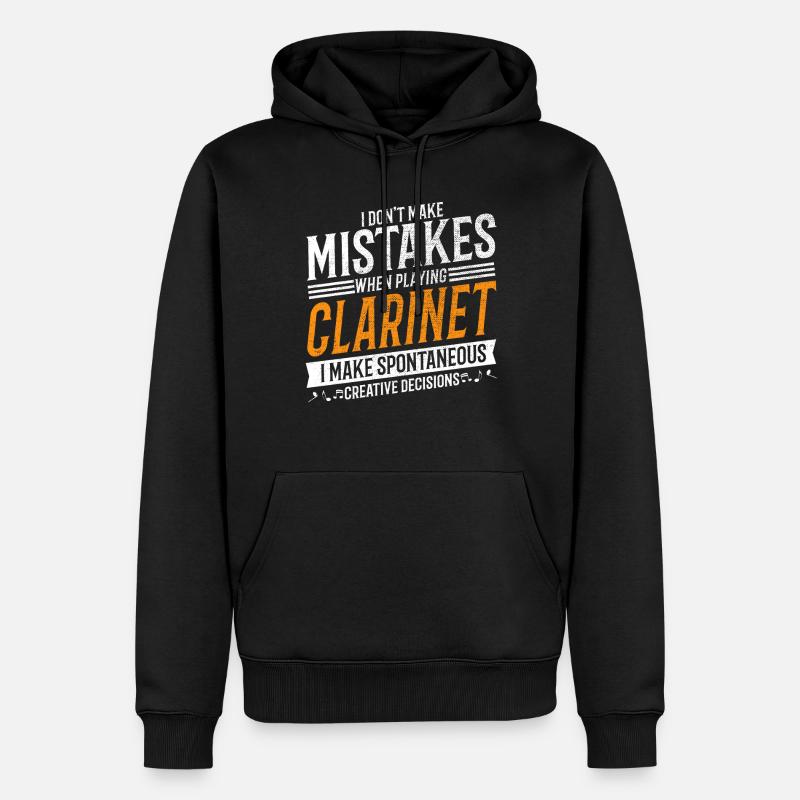 Clarinette Mélomane Créatif Clarinettiste - Sweat à capuche Premium bio Homme - noir