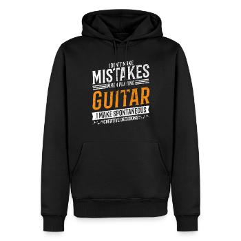 Guitar Music Lovers Guitariste créatif - Sweat à capuche Premium bio Homme - noir - Devant - Nico (187cm)