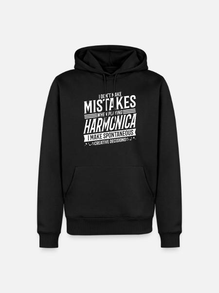 Harmonica player Musical instrument Harmonica - Men’s Premium Organic Hoodie - black