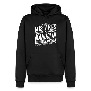 Mandolinenspieler Musikinstrument Musik Mandoline - Männer Premium Bio Hoodie - Schwarz - Vorne - Nico (187cm)