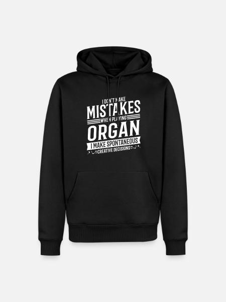 Orgelspieler Musikinstrument Musik Organist - Männer Premium Bio Hoodie - Schwarz