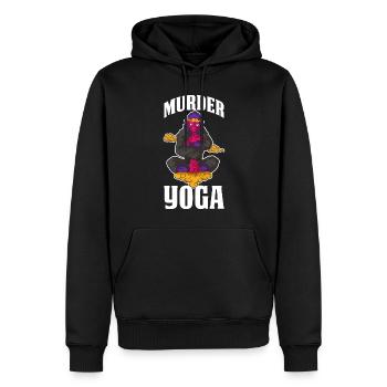Murder Yoga BJJ Jiu Jitsu Geschenk - Männer Premium Bio Hoodie - Schwarz - Vorne - Nico (187cm)
