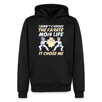 Karate Mom Life Karate Geschenk - Männer Premium Bio Hoodie - Schwarz - Vorne - Nico (187cm)