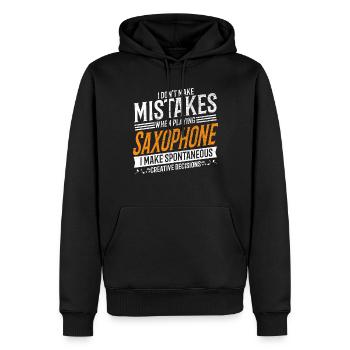 Saxophonist Musikliebhaber Kreativer Saxophonist - Männer Premium Bio Hoodie - Schwarz - Vorne - Nico (187cm)