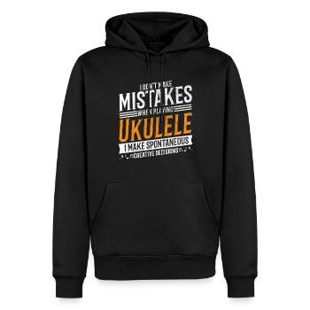 Ukulele Musikliebhaber Kreativer Ukulele-Spieler - Männer Premium Bio Hoodie - Schwarz - Vorne - Nico (187cm)