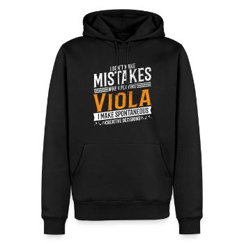 Viola Music Lovers Altiste créatif - Sweat à capuche Premium bio Homme - noir - Devant - Nico (187cm)